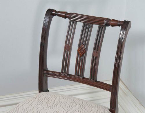 fig 4. Antique English Georgian Regency Mahogany Dining Side Office Desk Chair (Circa 1820)