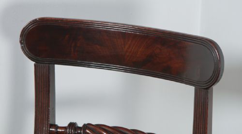 fig 7. Antique English Georgian Regency Mahogany Bar Back Dining Side Office Desk Chair (Circa 1830)