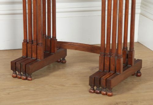 fig 5. Antique English Regency Style Edwardian Set of Four 4 Quartetto Mahogany Nest of Tables (Circa 1910)