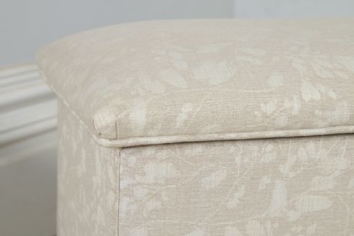 fig 4. Antique English Victorian Mahogany Upholstered Ottoman Chest Box Stool (Circa 1880)