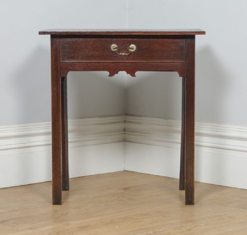 fig 2. Antique English 18th Century Georgian Oak Occasional Side Hall Writing Table (Circa 1780)