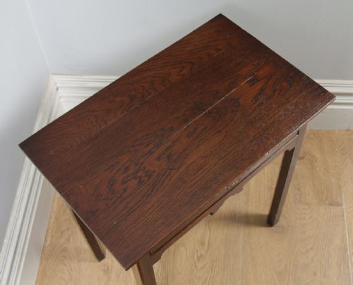fig 3. Antique English 18th Century Georgian Oak Occasional Side Hall Writing Table (Circa 1780)