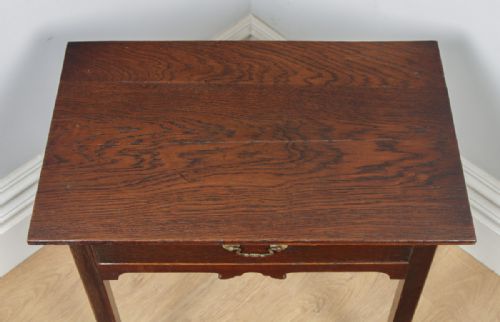 fig 5. Antique English 18th Century Georgian Oak Occasional Side Hall Writing Table (Circa 1780)