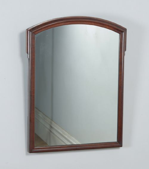 Antique English Victorian Mahogany Rectangular Overmantle Wall Portrait Hanging Mirror (Circa 1870)
