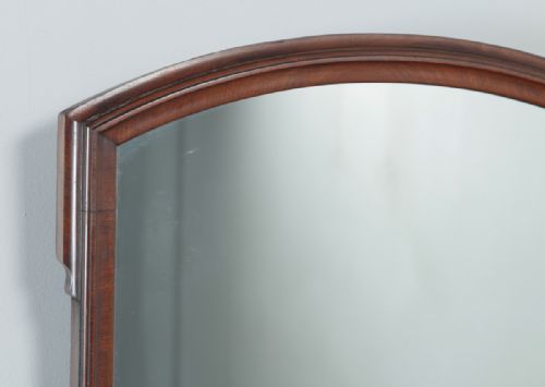 fig 2. Antique English Victorian Mahogany Rectangular Overmantle Wall Portrait Hanging Mirror (Circa 1870)