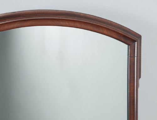 fig 3. Antique English Victorian Mahogany Rectangular Overmantle Wall Portrait Hanging Mirror (Circa 1870)