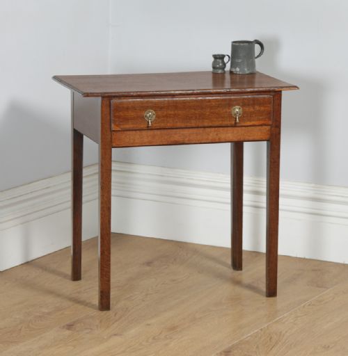 Antique English 19th Century Georgian Oak Occasional Side Hall Writing Table (Circa 1820)