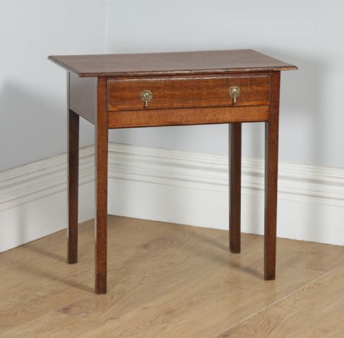 fig 1. Antique English 19th Century Georgian Oak Occasional Side Hall Writing Table (Circa 1820)