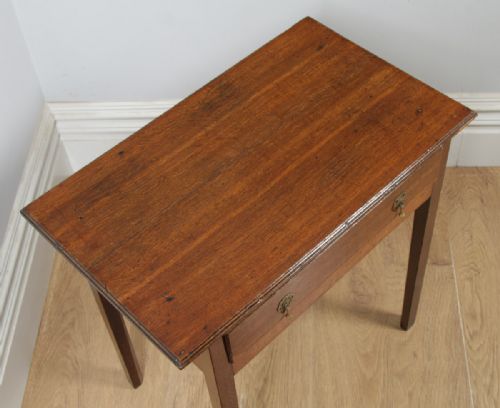 fig 3. Antique English 19th Century Georgian Oak Occasional Side Hall Writing Table (Circa 1820)