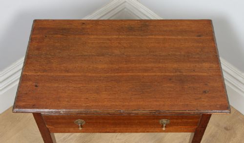 fig 5. Antique English 19th Century Georgian Oak Occasional Side Hall Writing Table (Circa 1820)