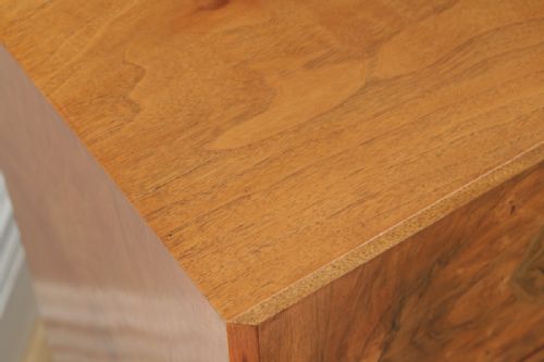 fig 3. Antique English Art Deco Burr Walnut Office Desk (Circa 1930)
