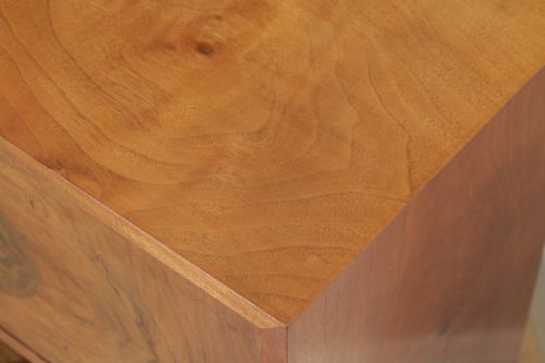fig 4. Antique English Art Deco Burr Walnut Office Desk (Circa 1930)