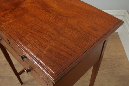 fig 7. Antique English 19th Century Georgian Oak Occasional Side Hall Table (Circa 1830)