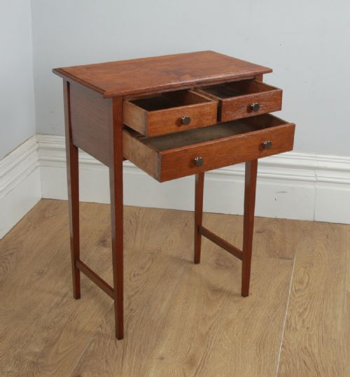 fig 8. Antique English 19th Century Georgian Oak Occasional Side Hall Table (Circa 1830)