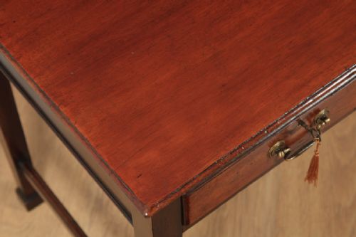 fig 4. Antique English Pair of Georgian Style Mahogany Occasional Side Hall Writing Tables (Circa 1910)