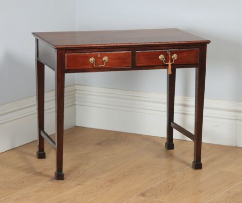 fig 5. Antique English Georgian Style Mahogany Occasional Side Hall Writing Table (Circa 1910)