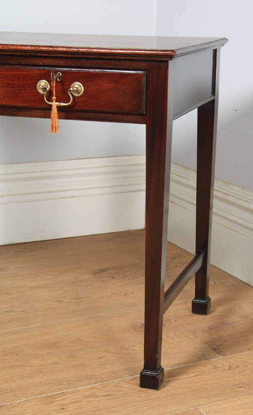 fig 2. Antique English Georgian Style Mahogany Occasional Side Hall Writing Table (Circa 1910)
