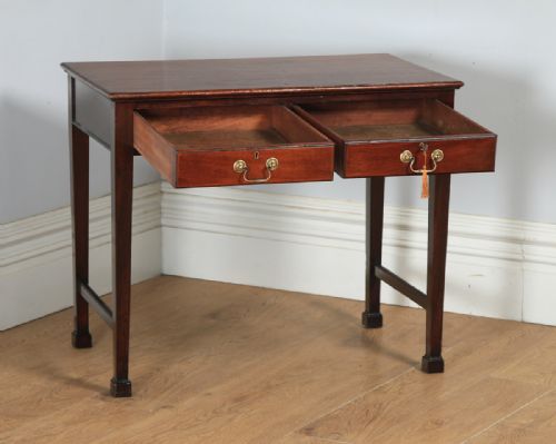 fig 5. Antique English Georgian Style Mahogany Occasional Side Hall Writing Table (Circa 1910)