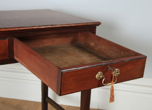 fig 6. Antique English Georgian Style Mahogany Occasional Side Hall Writing Table (Circa 1910)