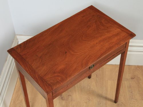 fig 3. Antique English 18th Century Georgian Regency Walnut Occasional Side Hall Writing Lowboy Table (Circa 1820)