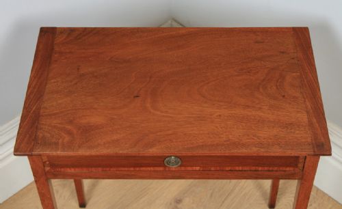 fig 5. Antique English 18th Century Georgian Regency Walnut Occasional Side Hall Writing Lowboy Table (Circa 1820)