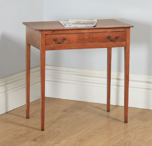 Antique English 18th Century Georgian Cherry Wood Occasional Side Hall Writing Lowboy Table (Circa 1780)