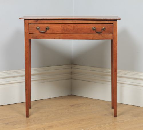 fig 2. Antique English 18th Century Georgian Cherry Wood Occasional Side Hall Writing Lowboy Table (Circa 1780)