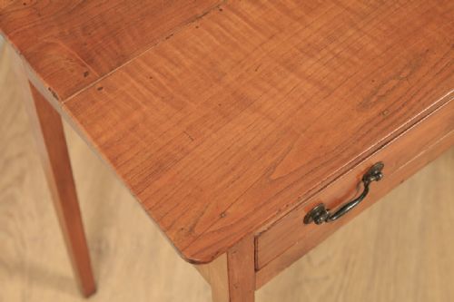 fig 4. Antique English 18th Century Georgian Cherry Wood Occasional Side Hall Writing Lowboy Table (Circa 1780)