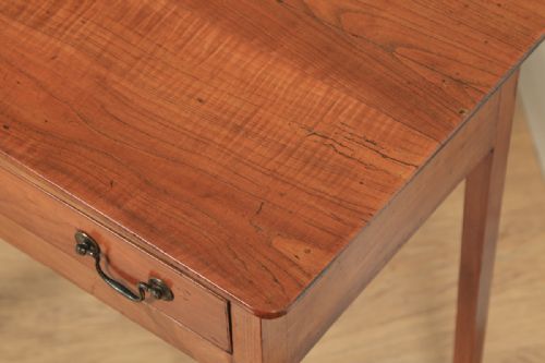 fig 6. Antique English 18th Century Georgian Cherry Wood Occasional Side Hall Writing Lowboy Table (Circa 1780)