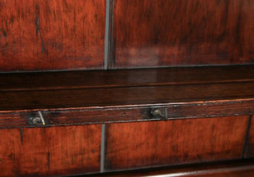 fig 6. Antique Welsh Regency Georgian Oak Potboard Joined High Dresser Base & Rack Sideboard (Circa 1810)