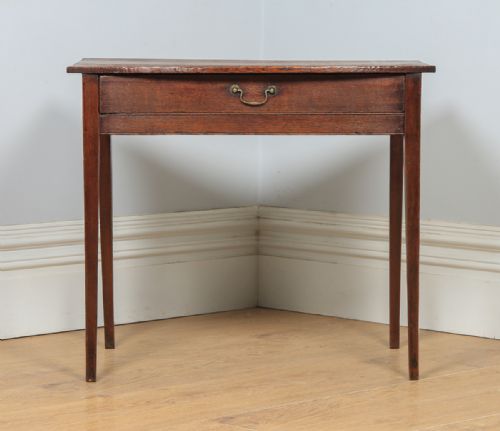 fig 2. Antique English 18th Century Georgian Oak Occasional Side Hall Writing Lowboy Table (Circa 1780)