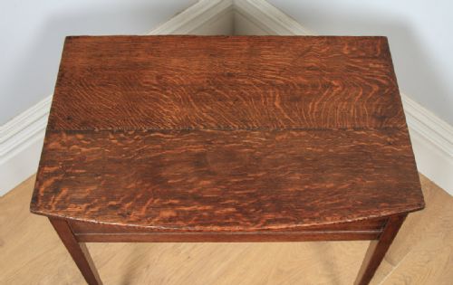 fig 5. Antique English 18th Century Georgian Oak Occasional Side Hall Writing Lowboy Table (Circa 1780)