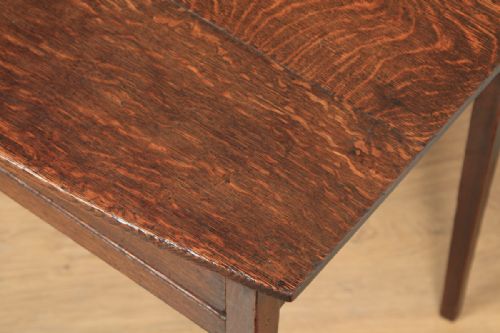 fig 6. Antique English 18th Century Georgian Oak Occasional Side Hall Writing Lowboy Table (Circa 1780)