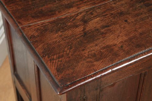 fig 3. Antique English 18th Century Oak Coffer Chest Cupboard (Circa 1750)