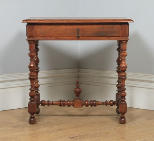 fig 2. Antique French Walnut Occasional Side Hall Writing Lowboy Table (Circa 1870)