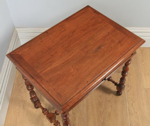 fig 3. Antique French Walnut Occasional Side Hall Writing Lowboy Table (Circa 1870)