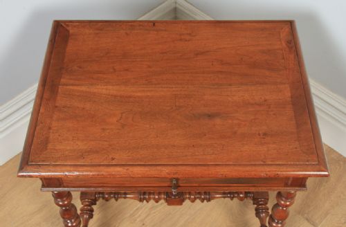 fig 5. Antique French Walnut Occasional Side Hall Writing Lowboy Table (Circa 1870)