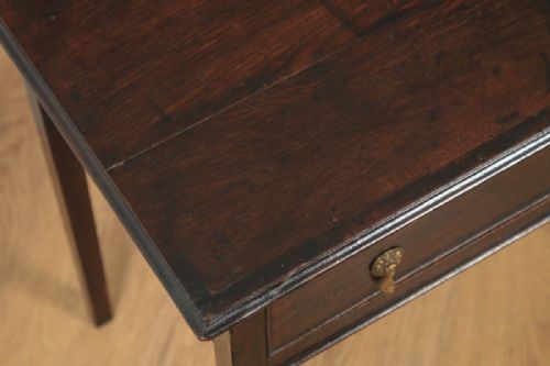 fig 4. Antique English 19th Century Georgian Oak Occasional Side Hall Writing Lowboy Table (Circa 1800)