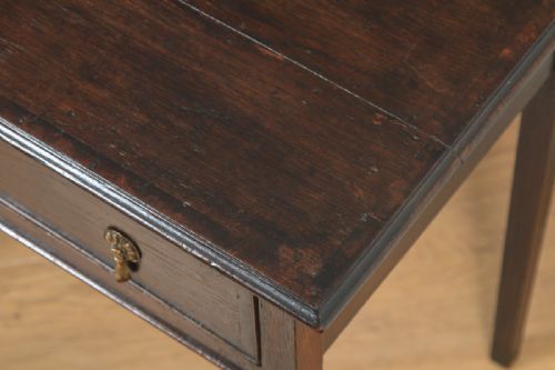 fig 6. Antique English 19th Century Georgian Oak Occasional Side Hall Writing Lowboy Table (Circa 1800)