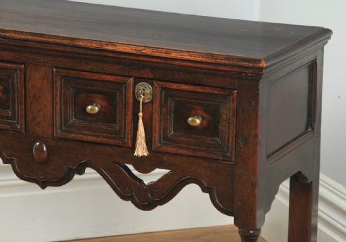 fig 3. Antique English Victorian Jacobean Style Oak Geometric Dresser Serving Base Sideboard (Circa 1860)