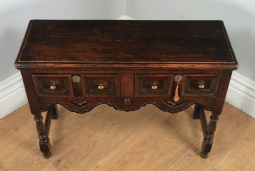 fig 6. Antique English Victorian Jacobean Style Oak Geometric Dresser Serving Base Sideboard (Circa 1860)