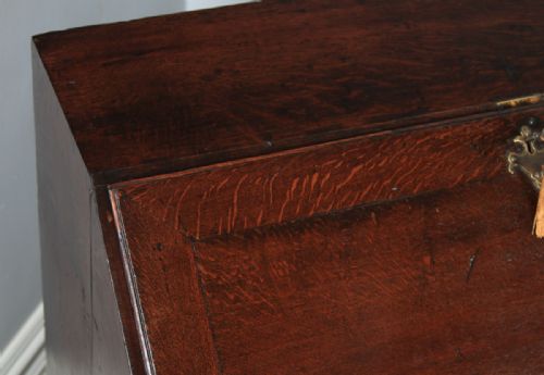 fig 3. Antique English 18th Century Georgian Oak Bureau (Circa 1740)