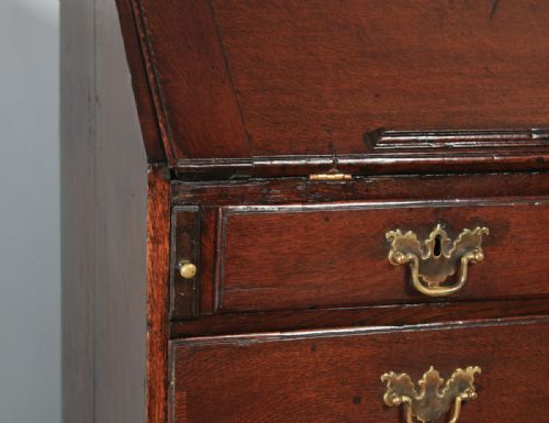 fig 7. Antique English 18th Century Georgian Oak Bureau (Circa 1740)