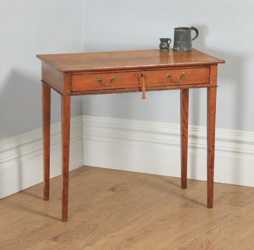 Antique English 18th Century Georgian Oak Occasional Side Hall Writing Table (Circa 1790)