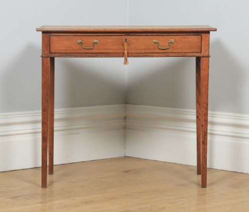 fig 1. Antique English 18th Century Georgian Oak Occasional Side Hall Writing Table (Circa 1790)