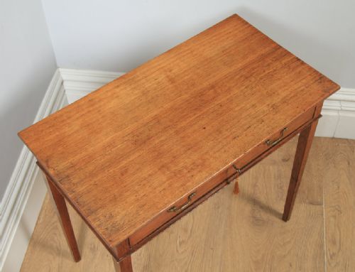 fig 2. Antique English 18th Century Georgian Oak Occasional Side Hall Writing Table (Circa 1790)