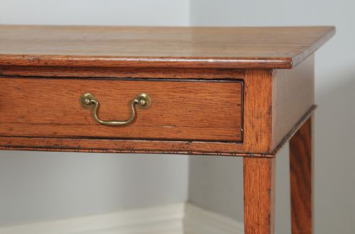 fig 6. Antique English 18th Century Georgian Oak Occasional Side Hall Writing Table (Circa 1790)