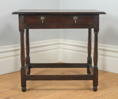 fig 2. Antique English Georgian 18th Century Style Oak Occasional Side Hall Writing Table (Circa 1860)