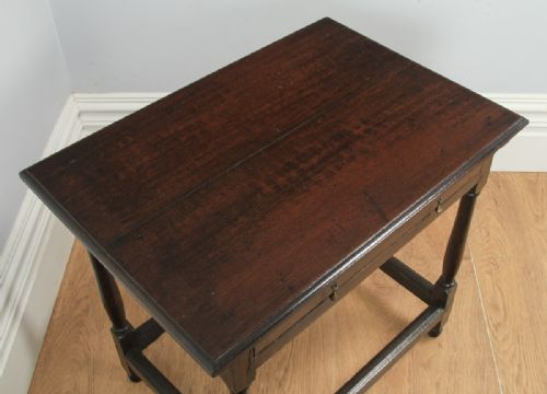 fig 3. Antique English Georgian 18th Century Style Oak Occasional Side Hall Writing Table (Circa 1860)