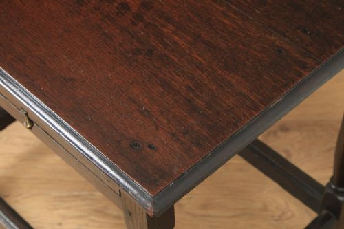 fig 5. Antique English Georgian 18th Century Style Oak Occasional Side Hall Writing Table (Circa 1860)